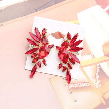 Red Crystal Butterfly - Earring