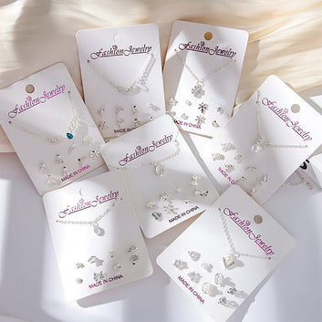 Crystal Diamond Silver - Jewelry Set
