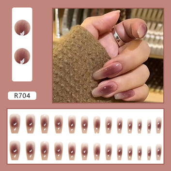 Rose Blush - Press On Nail Set Of 24 - Free 24 Pcs Sticker Sheet Included