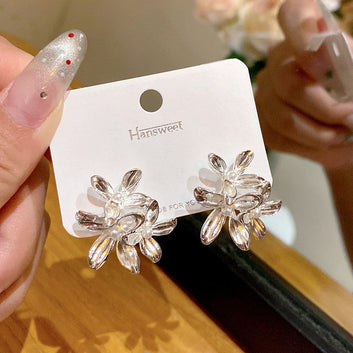 Silver Flower - Earring