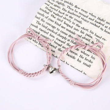 Pink Magnetic Heart - Bracelet Set