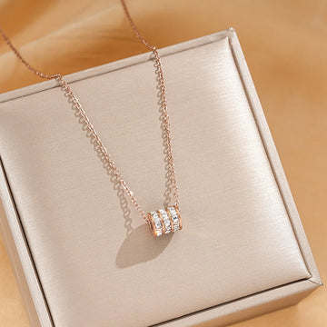 Circle Diamonds Rose Gold - Necklace