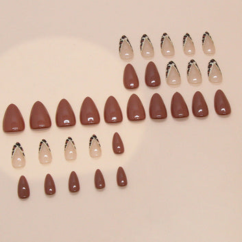 Fancy Mix & Leopard Print - Press On Nail Set Of 24 - Free 24 Pcs Sticker Sheet Included
