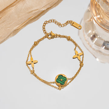 Flower Gold Layered - Bracelet Style 5