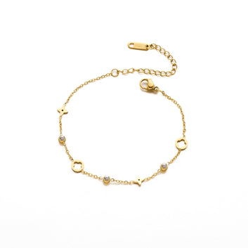 Premium Silver Series Crystal Diamonds - Anklet