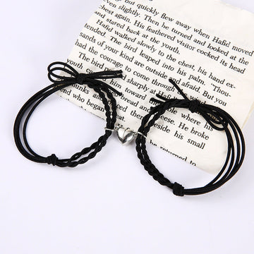 Black Magnetic Heart - Bracelet Set