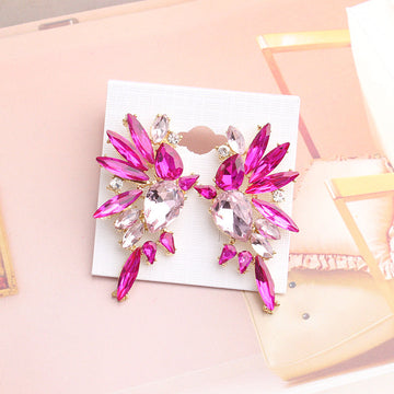 Pink Crystal Butterfly - Earring