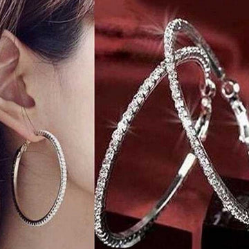 Diamonds Hoop Circle - Earring