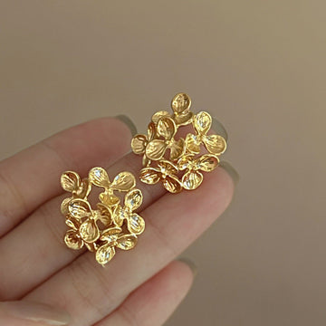 Gold Floral - Earring