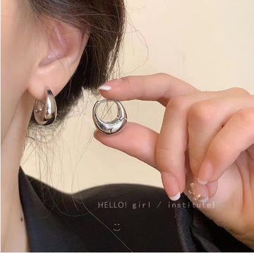 Drop Shape Foiled Gold - Earring