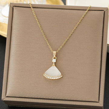 Fancy Stone Gold - Necklace
