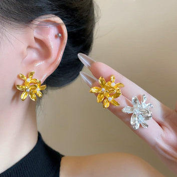 Gold Flower - Earring