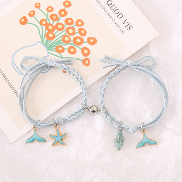Mermaid Tail & Star Fish Blue - Bracelet Set