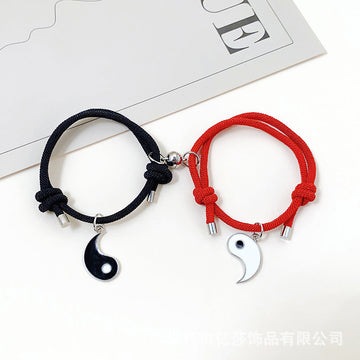 Black & Red Yin & Yang - Bracelet Set