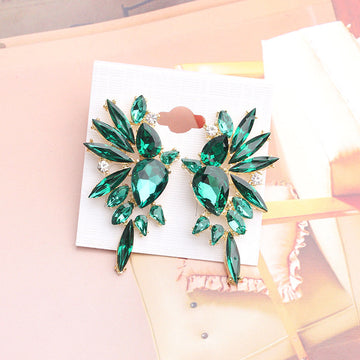 Green Crystal Butterfly - Earring