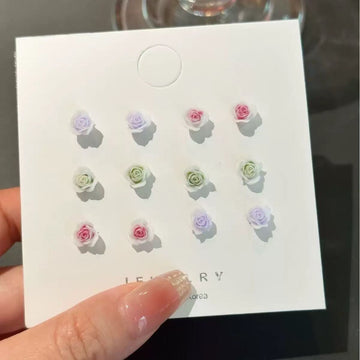 Flowers - Ear Studs Set Of 6