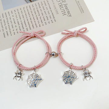 Spider Charms Pink Magnetic - Bracelet Set
