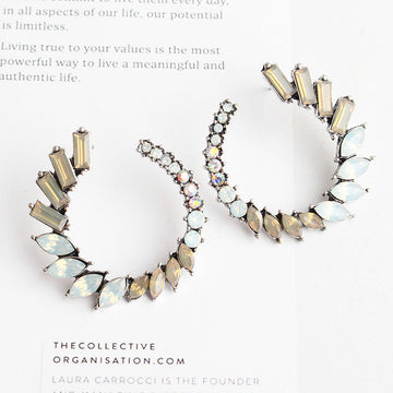 Pastel Diamonds Flower - Earring Style 4