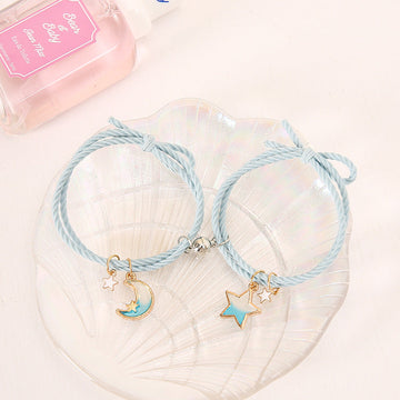 Moon & Star Blue Magnetic - Bracelet Set