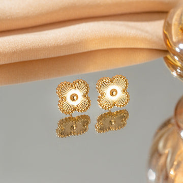 Gold Flower - Earring