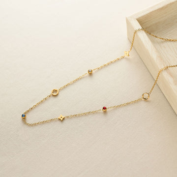 Premium Gold Series Multi Diamonds - Necklace