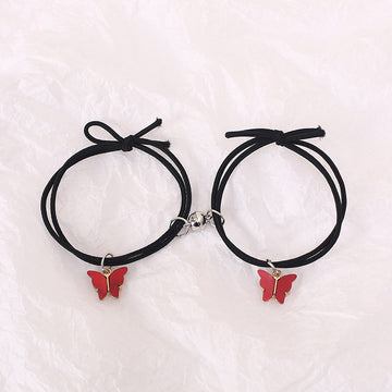 Red Butterfly Black - Bracelet Set
