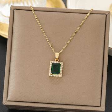 Green Gem Gold - Necklace