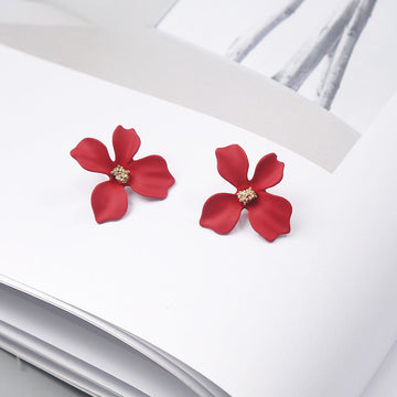Red Flower - Earring