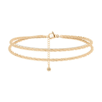 Gold Double Layer Chain - Anklet