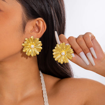 Gold Flower - Earring Style 3