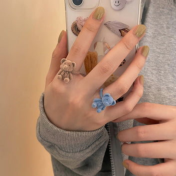 Fluffy Bear Blue - Ring
