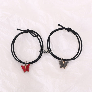 Red & Black Butterfly - Bracelet Set