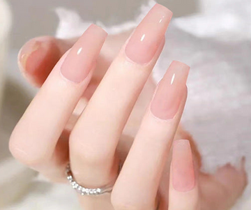 Light Pink - Press On Nail Set Of 24 - Free 24 Pcs Sticker Sheet Included