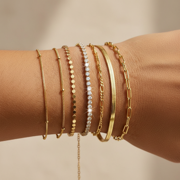 Gold & Diamonds - Bracelet Set Of 6