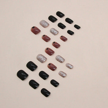 Flash love - Print Press On Nail Set Of 24 - Free 24 Pcs Sticker Sheet Included