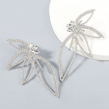 White Diamond Butterfly - Earring