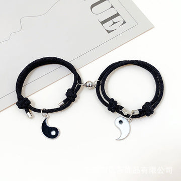 Black & White Yin & Yang - Bracelet Set