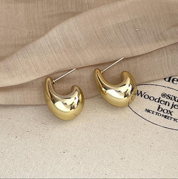 Curved Gold - Earring
