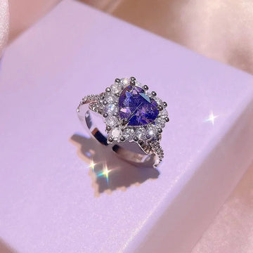 Heart Purple Dimond - Ring