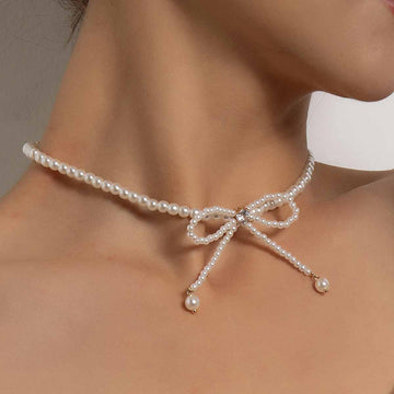 Pearly Bow - Necklace