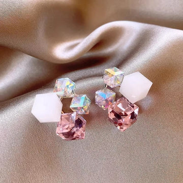 White Crystal Diamond - Earring
