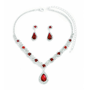 Emerald Red Diamond - Jewelry Set