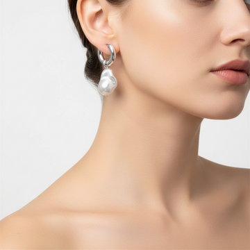 Fancy Pearl Silver - Earring