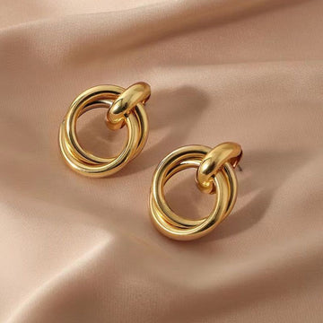 Classy Round Gold - Earring Style 1