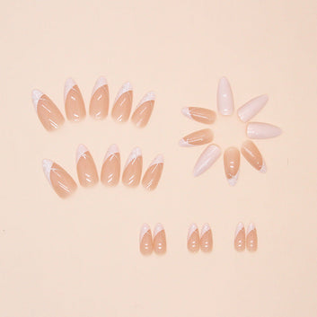 Fancy Foiled - Press On Nail Set Of 24 - Free 24 Pcs Sticker Sheet Included