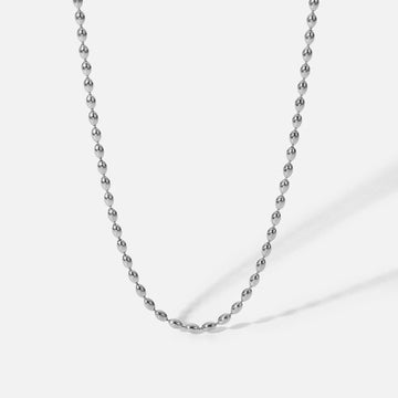 Silver Foiled Beads - Necklace