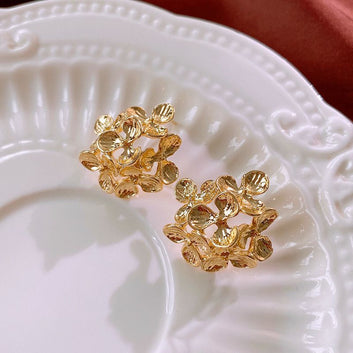 Gold Floral - Earring