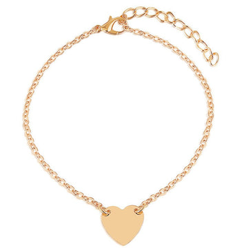 Gold Heart - Anklet