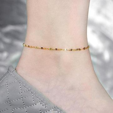 Water Ripple Gold Chain - Anklet