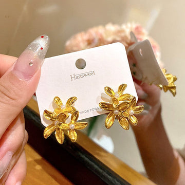 Gold Flower - Earring
